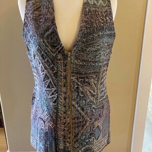 Vintage hand made tapestry vest